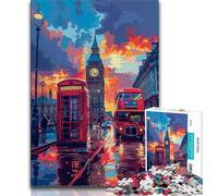 Rompecabezas de 1000 Piezas para Adolescentes Colorido Rompecabezas del Big Ben de Londres Juegos educativos decoración del hogar Regalo de cumpleaños Regalos Arte de Pared 75x50cm
