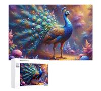 Rompecabezas de 1000 piezas para adolescentes, coloridos rompecabezas de fantasía con escena de pavo real, juguetes de bricolaje, una obra de arte como regalo para toda la familia, 1000 piezas