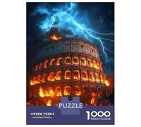 Rompecabezas De 1000 Piezas para Adolescentes Colosseum in Flames Rompecabezas para Adultos Juguetes Antiestrés Análisis Y Lógica Cumpleaños Y Navidad 52x38cm/1000pcs