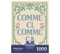 Rompecabezas De 1000 Piezas para Adolescentes Comme Ci, Comme Ça French Phrase Rompecabezas para Adultos Juguetes DIY Pero Divertidos Y Humorísticos Cumpleaños 70x50cm/1000pcs