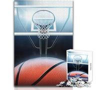 Rompecabezas de 1000 Piezas para Adolescentes, con aro y Pelota de Baloncesto, Divertido Juego cognitivo de Aprendizaje, reflexivo, tamaño 38x26cm