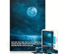 Rompecabezas de 1000 Piezas para Adolescentes con Citas de Carl Sagan sobre el Espacio,Arte de Corte Fino,Entrenamiento de concentración,Juego Divertido para Momentos de Tranquilidad