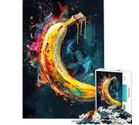 Rompecabezas de 1000 Piezas para Adolescentes con diseño Abstracto de plátano Estilo Art déco Ideal para Relajarse y Decorar la Pared Perfecto como Regalo para Toda la Familia (tamaño 38x52cm)