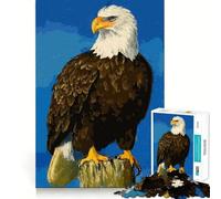 Rompecabezas de 1000 Piezas para Adolescentes con diseño de águila Calva,Arte de Bordes precisos,Juguete para Entrenar la Mente,Juego para Pasar un rato Agradable,decoración navideña (50x75cm)