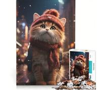 Rompecabezas de 1000 Piezas para Adolescentes con diseño de Animales navideños en píxeles, Ideal para Decorar la Pared, Mejorar la Memoria cumpleaños y Navidad 50x75cm