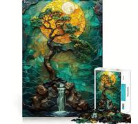 Rompecabezas de 1000 Piezas para Adolescentes con diseño de árbol a la luz de la Luna Acabado Brillante fácil de armar Ideal para ejercitar la Mente como Juguete o para Relajarse Regalo Divertido