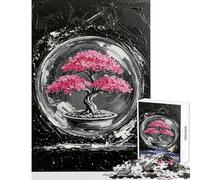 Rompecabezas de 1000 Piezas para Adolescentes con diseño de árbol bonsái Ideal para Relajarse Mejorar la Memoria Decorar el hogar y Entrenar la Mente y Las Manos (38x26cm)