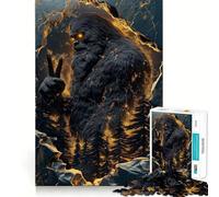 Rompecabezas de 1000 Piezas para Adolescentes con diseño de Bigfoot y el símbolo de la Paz Decoración con Corte preciso Juguete para ejercitar la Mente Juego de la Paz Regalo Divertido para Navidad