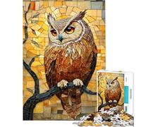 Rompecabezas de 1000 Piezas para Adolescentes con diseño de búho Mosaico Juego Familiar Divertido y humorístico para Disfrutar en casa (tamaño 38x52cm)