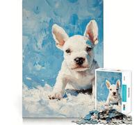 Rompecabezas de 1000 Piezas para Adolescentes con diseño de Bull Terrier,Bordes limpios,Juego de concentración Mental,Juego Lento,Divertido,Regalo de cumpleaños (38x26cm)