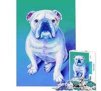 Rompecabezas de 1000 Piezas para Adolescentes con diseño de Bulldog inglés Divertido Juego Educativo Juguete de desafío Regalo Ideal para cumpleaños y para aliviar el estrés (tamaño 38x52cm)