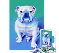 Rompecabezas de 1000 Piezas para Adolescentes con diseño de Bulldog inglés Ideal para Juegos educativos y de desafío Juguete práctico para divertirse en Familia cumpleaños