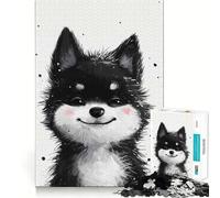 Rompecabezas de 1000 Piezas para Adolescentes con diseño de Cachorro Alegre,Corte preciso,Ideal para ejercitar la Mente,divertirse y Relajarse Actividad de cumpleaños (50x75cm)