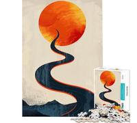 Rompecabezas de 1000 Piezas para Adolescentes con diseño de Camino sinuoso Actividades Divertidas para Hacer en casa Decoración Juguetes antiestrés Apto para Mayores de 14 años (38x52cm)
