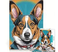 Rompecabezas de 1000 Piezas para Adolescentes con diseño de Cardigan Welsh Corgi, Ideal para Decorar la Pared Divertido y Original, Perfecto como Regalo de cumpleaños o para Cualquier ocasión 38x26cm