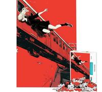 Rompecabezas de 1000 Piezas para Adolescentes con diseño de Chica cayendo Estilo Anime Juguetes adictivos para Cultivar la Paciencia Juego práctico para aliviar el estrés Regalo Ideal para cumpleaños