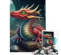 Rompecabezas de 1000 Piezas para Adolescentes con diseño de Dinosaurios de Dibujos Animados Juego Familiar Que desafía la Inteligencia Cerebral Juguetes adictivos Regalo artístico Actividades