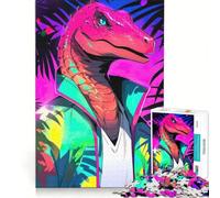 Rompecabezas de 1000 Piezas para Adolescentes con diseño de Dinosaurios y Ropa Retro Juegos relajantes y Divertidos para Disfrutar en casa Un Regalo Ideal para los Amantes de los Videojuegos 38x26cm