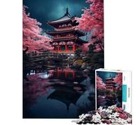 Rompecabezas de 1000 Piezas para Adolescentes con diseño de Flor de Cerezo Arte japonés Ideal para cumpleaños y Navidad Un Juego práctico Divertido y entretenido para Mayores de 14 años Incluye Juego