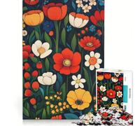 Rompecabezas de 1000 Piezas para Adolescentes con diseño de Flores de Primavera Juegos relajantes Divertidos y con Humor un desafío único 38x26cm
