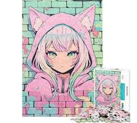 Rompecabezas de 1000 Piezas para Adolescentes con diseño de Grafiti de Nekomimi en Tonos Pastel Ideal para cumpleaños y Navidad Divertido y entretenido Juego Educativo para Mayores Incluye Juego