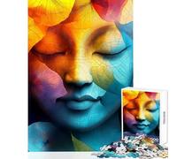Rompecabezas de 1000 Piezas para Adolescentes con diseño de Hojas de Buda Juego práctico Educativo para Aprender y Decorar el hogar Juguete para Relajarse y estimular el intelecto (38x52cm)