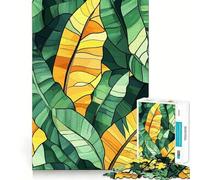 Rompecabezas de 1000 Piezas para Adolescentes con diseño de Hojas Tropicales Ideal para armar, ejercitar la Mente, Relajarse (50x75cm)
