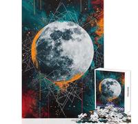 Rompecabezas de 1000 Piezas para Adolescentes con diseño de líneas Lunares Divertido Juego antiestrés Juguete Educativo Que fortalece el Amor Entre Parejas (50x75cm)