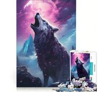 Rompecabezas de 1000 Piezas para Adolescentes con diseño de Lobo fantástico un Juego práctico Divertido y con Humor Amigos y Familiares 38x52cm