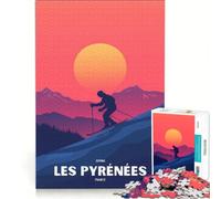 Rompecabezas de 1000 Piezas para Adolescentes con diseño de los Pirineos, Juego de ingenio, Corte de precisión, cumpleaños y Navidad 38x26cm