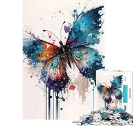 Rompecabezas de 1000 Piezas para Adolescentes con diseño de Mariposa en Acuarela Ideal para Juegos educativos Juguete Educativo para divertirse en Familia Un Regalo estupendo (tamaño 38x52cm)
