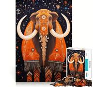 Rompecabezas de 1000 Piezas para Adolescentes con diseño de mastodonte Tribal Ideal para armar, ejercitar la Mente, Jugar y Relajarse Regalo Divertido de Navidad (50x75cm)