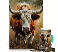 Rompecabezas de 1000 Piezas para Adolescentes con diseño de Mirada bovina,Corte preciso,Juguete para ejercitar la Mente,Juego Relajante,diversión para cumpleaños 38x26cm