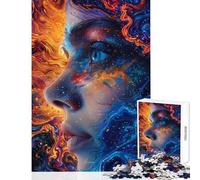 Rompecabezas de 1000 Piezas para Adolescentes con diseño de Mujer cósmica Ideal para Relajarse Mejorar la Memoria decoración del hogar y Entrenar el Cerebro y Las Manos (38x26cm)