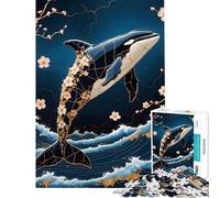 Rompecabezas de 1000 Piezas para Adolescentes con diseño de Orca Kintsugi Ideal para cumpleaños Navidad y para Disfrutar en Familia Juguete Educativo Apto para Mayores de 14 años 50x75cm