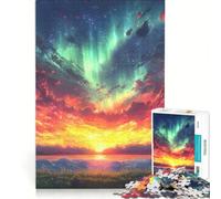 Rompecabezas de 1000 Piezas para Adolescentes con diseño de Paisaje de Atardecer fantástico, Ideal para Toda la Familia, Divertido y con Humor, Decorar el Escritorio 38x26cm