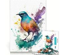 Rompecabezas de 1000 Piezas para Adolescentes con diseño de pájaros,Corte Suave,Arte,Juego Mental,Regalo para Relajarse y divertirse en Navidad (38x52cm)
