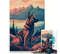 Rompecabezas de 1000 Piezas para Adolescentes con diseño de Pastor Belga Malinois,Ideal para divertirse y desarrollar Habilidades cognitivas Jugar de Forma Casual o como Regalo Festivo