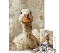 Rompecabezas de 1000 Piezas para Adolescentes con diseño de Pato Pintura Adorable Juegos relajantes Mejora la Memoria Juguetes de decoración para el hogar Entrena tu Cerebro y Tus Manos (75x50cm)