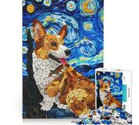 Rompecabezas de 1000 Piezas para Adolescentes con diseño de Perro Corgi, Divertido, Entrena tu Cerebro y Tus Manos, Mejora el Amor Entre Parejas 38x52cm