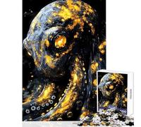 Rompecabezas de 1000 Piezas para Adolescentes con diseño de Pulpo Brillante Juego práctico decoración Juguete Educativo Entrena tu Cerebro y Tus Manos (50x75cm)