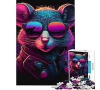 Rompecabezas de 1000 Piezas para Adolescentes con diseño de ratón sintético Ideal para cumpleaños Navidad diversión Familiar y Juguete Educativo Apto para Mayores de 14 años 38x26cm