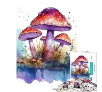 Rompecabezas de 1000 Piezas para Adolescentes con diseño de Setas en Acuarela desafío de Inteligencia Cerebral Juguetes adictivos Juegos relajantes decoración de Pared Excelentes Regalos y Juguetes