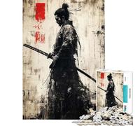 Rompecabezas de 1000 Piezas para Adolescentes con diseño de Sun Tzu Guerrero y Graffiti Rompecabezas para Adultos Juguete Decorativo para Pared Juego desafiante y difícil (38x52cm)