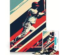 Rompecabezas de 1000 Piezas para Adolescentes con diseño de Swing de béisbol,Corte Suave,Arte,Juego Mental,Regalo,Tiempo de Juego Relajante,Navidad,Arte de Ocio (50x75cm)