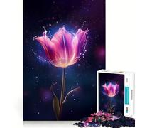 Rompecabezas de 1000 Piezas para Adolescentes con diseño de Tulipanes, Ideal para armar, ejercitar la Mente, Jugar y Relajarse Regalo Divertido de Navidad (50x75cm)