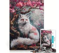 Rompecabezas de 1000 Piezas para Adolescentes con diseño de un Hermoso árbol con Flores de Zorro,articulaciones Suaves,diversión cognitiva,Juego Casual,Tiempo Libre,Regalo Festivo (50x75cm)