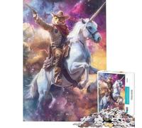 Rompecabezas de 1000 Piezas para Adolescentes con diseño de Unicornio y Gato Juguetes adictivos para Cultivar la Paciencia Relajarse y Jugar a la Velocidad de Las Manos Un Regalo estupendo (50x75cm)