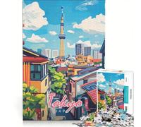 Rompecabezas de 1000 Piezas para Adolescentes con diseño del Horizonte de Tokio Juegos Divertidos para Disfrutar en casa Juego con un diseño Precioso 50x75cm