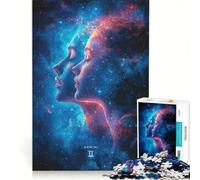Rompecabezas de 1000 Piezas para Adolescentes con diseño del Signo Zodiacal Géminis, Juego práctico, desafío difícil, cumpleaños 50x75cm